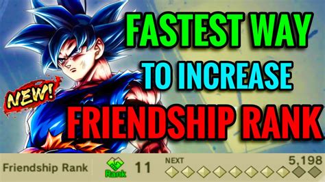 how to raise friendship in dbl|The FASTEST Way To Increase Your Friendship Rank In 2023.